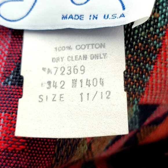 Vintage 90s Geometric Pattern Cropped Blazer Jacket With Statement Buttons - Picture 11 of 11